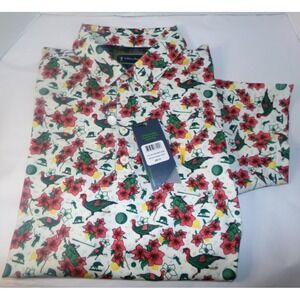 William Murray Mens SZ‎ Med Polo Golf Shirt~Floral~NWT